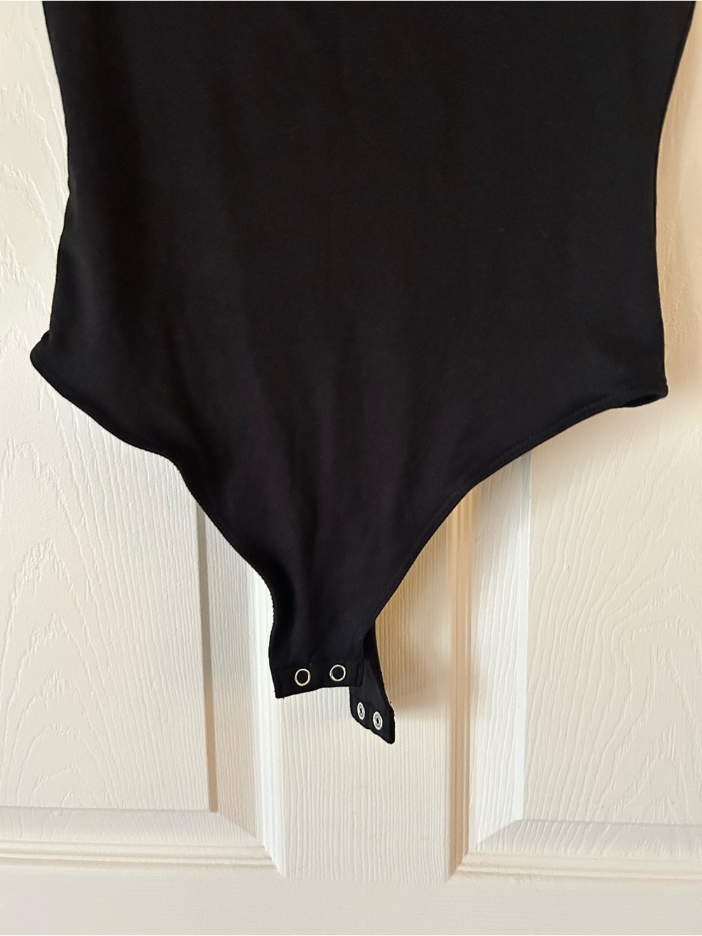 Popular 21 Black Short Sleeve Bodysuit Stretch Fitted Top - Size Small - Picture 7 of 10